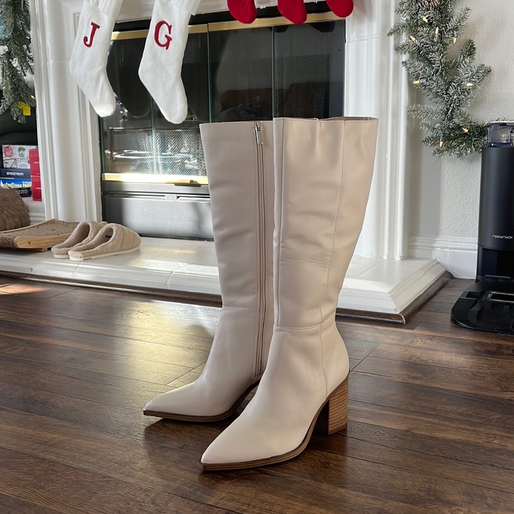 Steve Madden Tove Bone Lea Boots | F 7.5
